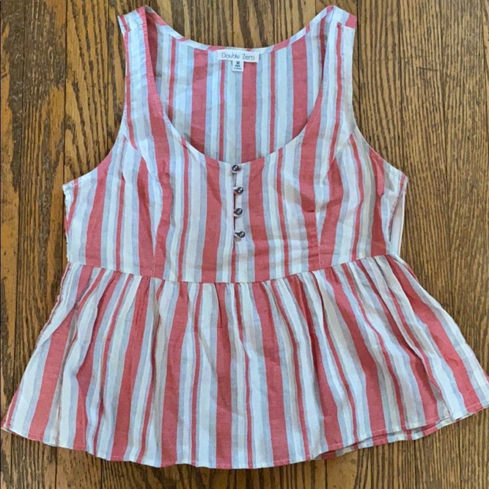 Ruffle detail tank top